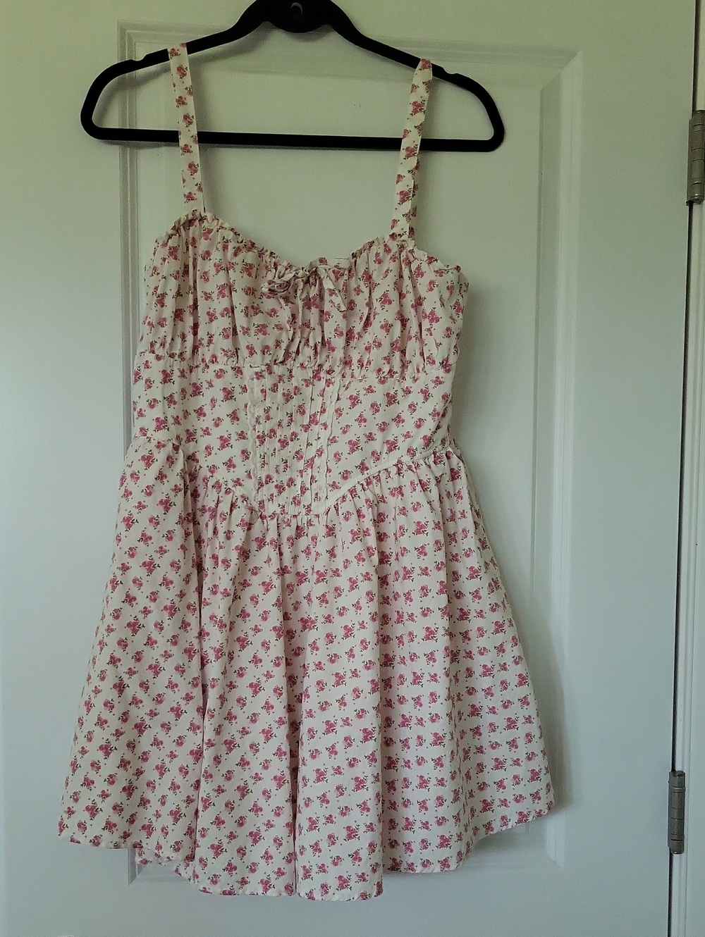 Trixxi Cream Mini Dress with Pink Floral Print